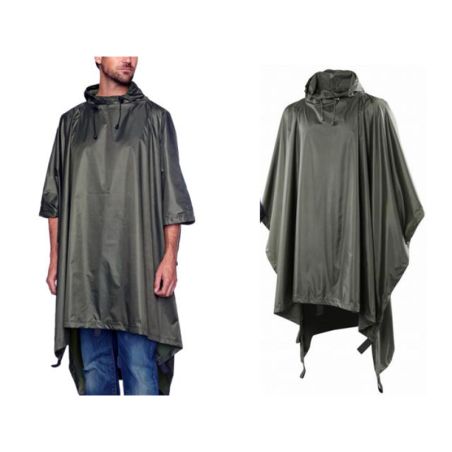 PONCHO COLOR OLIVA