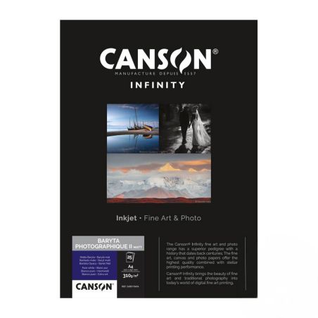 CANSON BARYTA PHOTOGRAPHIQUE II MATT A4 25F 310GR